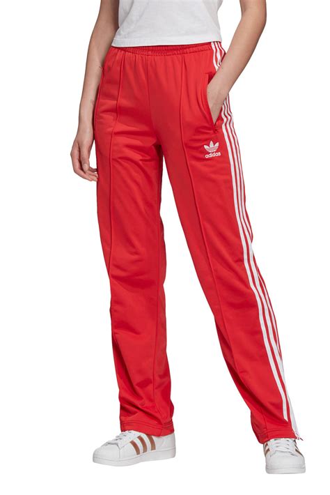 adidas trainingsbroek rood dames|adidas broek met knopen dames.